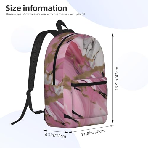 Sac à dos ordinateur portable marbre rouge et blanc de 43cm - 4