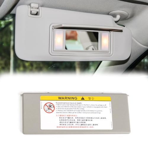 Gray Sunvisor Vanity Mirror Cover for Buick Envision Regal Lacrosse 23196443 (Gray)