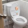 If You Miss,Clean Your Piss Toilet Sticker, Funny Toilet Seat Sticker Bathroom Wall Decal, Tank Covers DIY Removable Waterproof Lid Decals, Waterproof Vinyl Wall Art Sign Decor #4