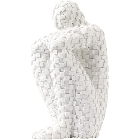 PIGPIGFLY Hombre Tridimensional Blanco Estatua Cover