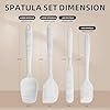 FIVETAS Food Grade Silicone Rubber Spatula Set for Baking,Cooking.High Heat Resistant Non Stick,Dishwasher Safe,Stainless Steel Core Handle,BPA-Free,Marbling set of 4 #1