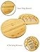 RoyalHouse Bamboo Round Cheese Board and 4 Knives Set with Slide-Out Cutlery Drawer - Charcuterie Boards Set - House Warming Gifts New Home, Wedding Gifts for Couple 2025, Bridal Shower Gifts