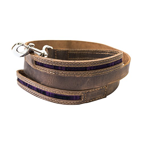 Hide & Drink Rustic Mayan Dog Leash (6 feet) Handmade Tropical Purple