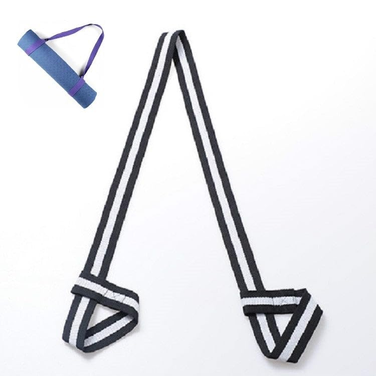 ELBME® Cotton Rope Yoga Mat Strap Multifunctional Strapping Strap | Black and White