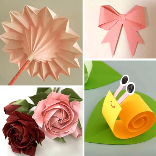 GAGANIU Origami Paper, Double Sided Color Origami Paper kit, 220 Sheets Multicolor Square Easy fold paper with Origami manual for Beginner, Paper & Paper Crafts DIY Projects(6x6inch)
