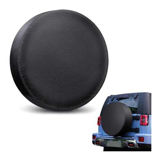 Image of Spare Tire Cover,PVC Leather RV Tire Covers with Thickened Elastic Band and Double Nails,Waterproof RV Spare Tire Cover Automotive Accessories Fit for 25-26 Inch Tires