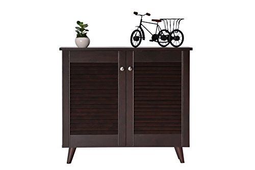DeckUp Noordin 2-Door Engineered Wood Shoe Rack with Wooden Legs ...