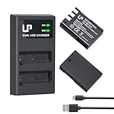 LP EN-EL9 EN EL9a Battery Charger Pack, 2-Pack 2000mAh Rechargeable Battery and USB-C Dual Slot Charger Compatible with Nikon D40, D40X, D60, D3000, D5000 Digital SLR Cameras