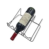 Countertop Wine Rack - 3 Bottle Wine Holder for Wine Storage - No Assembly - Modern Matte Black Metal Wine Rack - Wine Racks Countertop - Small Wine Rack - Wine Bottle Storage - Tabletop Wine Rack