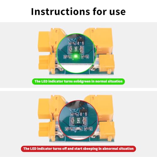 Image of 2PCS Smoke Stopper for FPV Drone Short-Circuit Protection Switch XT30 / XT60 Connector with Alarm Buzzer Safety Inspecting for 2-6S RC Quad FPV Drone Crossing Machine