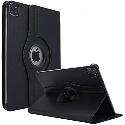Infima Case for iPad Pro 11-Inch, 2022/2021/2020/2018 Model, Cover Auto Wake/Sleep, 360° Rotating Multi-Angle Stand, PU Leather Flip Folio Case for 11 Inch iPad Pro 4th/3rd Generation (Black)