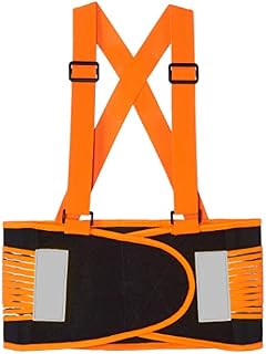 Amazon Basics Adjustable Work back support belt, L, Orange