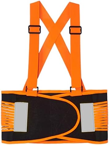 Amazon Basics Adjustable Work back support belt, L, Orange