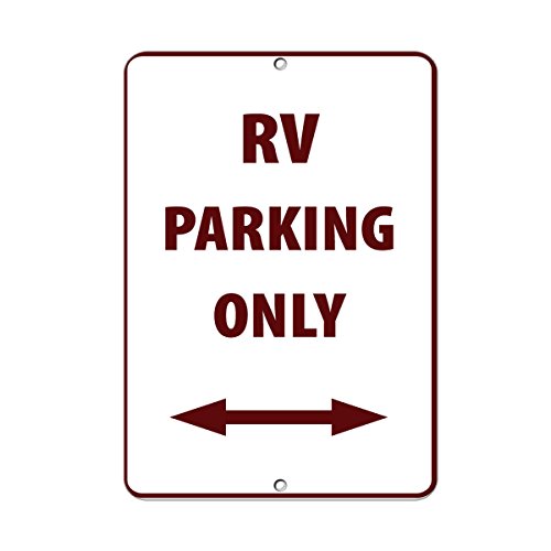 Aluminum Vertical Metal Sign Multiple Sizes Rv Parking Only Reserved Activity Parks with Border Weatherproof Street 9x12Inches