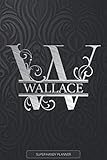 wallace silver bowl  Wallace: Silver Letter W The Wallace Name - Wallace Name Custom Gift Planner Calendar Notebook Journal