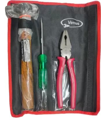 Venus Hand Tools, Hand Tools Kit, Hand Tools Kit For Home Use, Hand Tools Set, Tools Combo With Combination Plier, Ball Pein Hammer & 2-in-1 Screwdriver