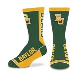 For Bare Feet NCAA BAYLOR BEARS MVP Crew Sock Team Color Youth