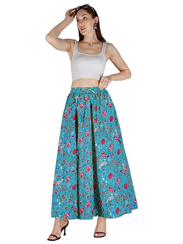 Image of Sttoffa Cotton Printed Women Wear Maxi Long Skirt 40 inch inch Full Length