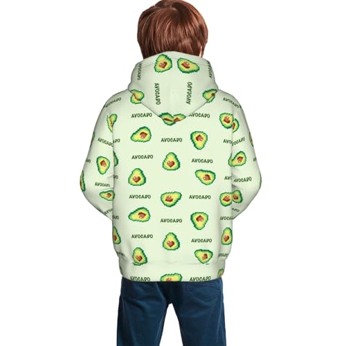 Green Gingham Kid Hoodies Boys Sweatshirts Girls Pullover with Pocket4