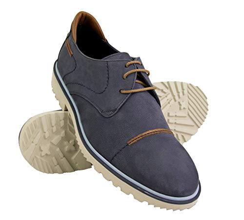 Zerimar Men Shoes | Men Shoes Casual Leather | Men Shoes Classic | Men Leather Shoes Business | Men Leather Shoes Elegant | Made in Spain Navy Blue