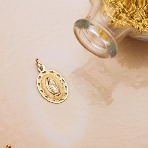 Medalla Virgen de Guadalupe Oro 18k Unisex 23mm