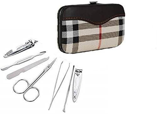 DEEP CREATION 7 in 1 Professional Manicure Pedicure Kit for Women with Leather Case (200 g, Set of 7)-image-37