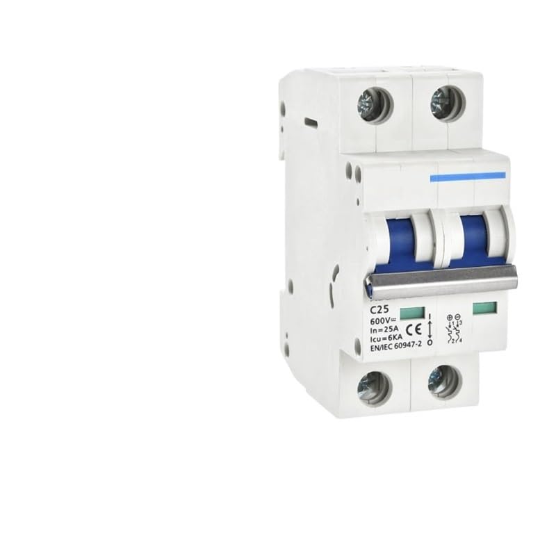 Interruptor solar CC 1000V con corte de 6 kA que evita sobrecargas en sistemas fotovoltaicos 2P