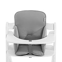 hauck Sitzverkleinerer Kissen Alpha Cosy Kompatibel mit Alpha+, Beta+ & Arketa Holzhochstuhl, für Babys 6-36 Monate, Hochstuhl Sitzkissen mit hoher Rückenlehne und Stabilisierten Seiten (Stretch Grey)