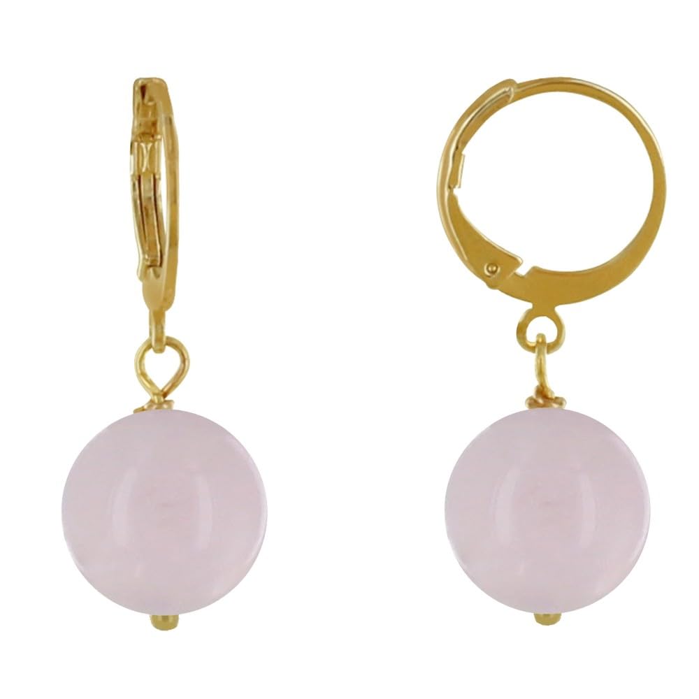 Créoles en Quartz Rose et Or, le Cadeau Idéal pour Anniversaire - 6