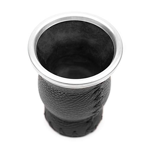 BALIBETOV [Novo] Conjunto de cabaca de erva mate de couro e vidro (copo de mate) com bomba de erva m