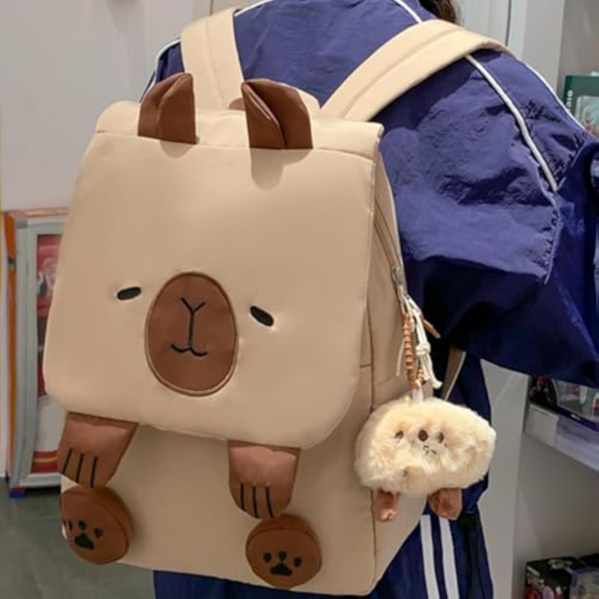 Cute Capybara Lightweight Backpack for Outdoor Activities