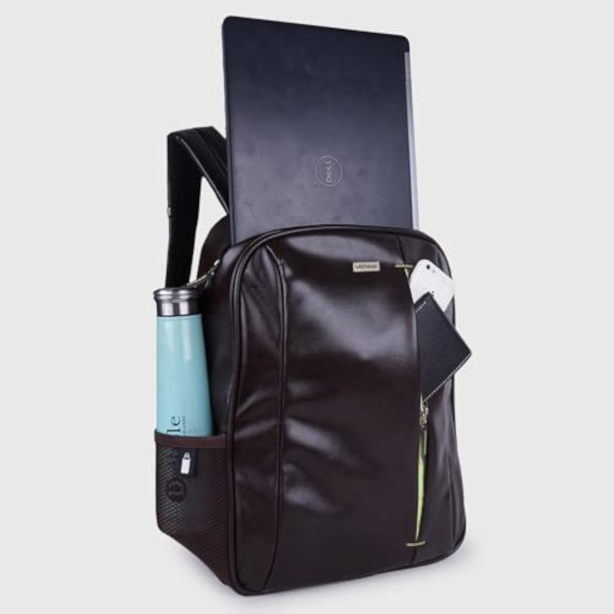 Casual Vegan Leather Laptop Backpack for College & Office
