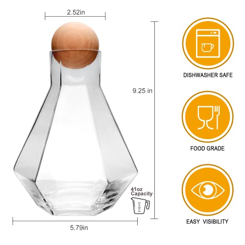 Cadamada Wine Decanter,Diamond Carafe Set With Cork Ball Stopper,Delicate Decanter Set For Tequila, Brandy, Scotch & Vodka, Gifts, Bar & Party Decorations #TOP1