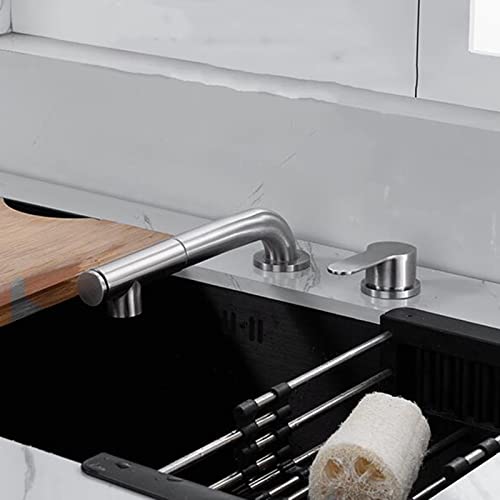 Robinet mitigeur de cuisine pour fenêtre rabattable inox eau chaude froide