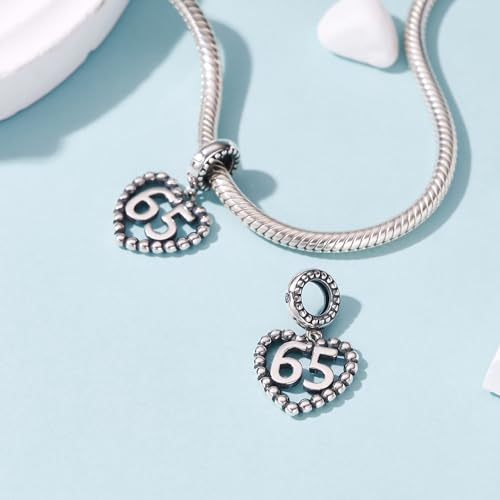 Image of 925 Sterling Silver Number Charm fits Pandora, Gift for Women