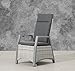 Produktbild Gardissimo 6 x Aluminium XXL Polyrattan Movesessel Medan Ice White, inklusive Auflage, mit stufenlos Verstellbarer Rückenlehne, 120 kg Tragkraft, absolut wetterfest