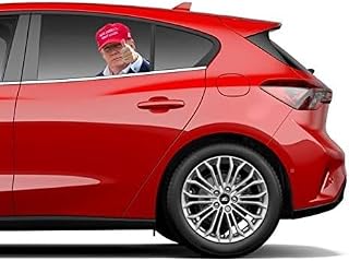 LEMONSODA Donald Trump Decals Car Stickers Funny Window Peel Off Political (Trump Red Hat)… - Made in USA
