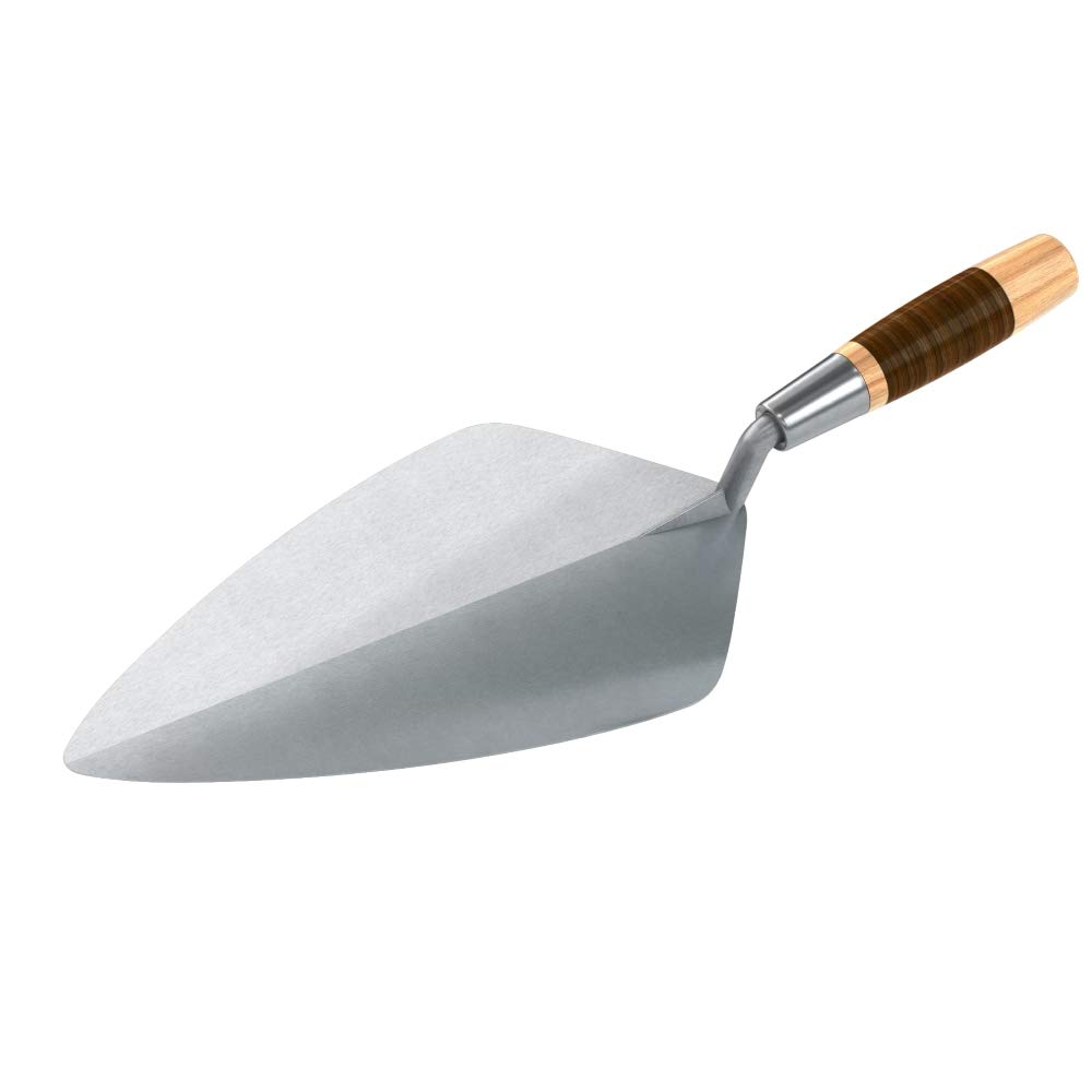 Bon 72-625 Brick Trowel Forged 12-inch Wide London Leather Handle