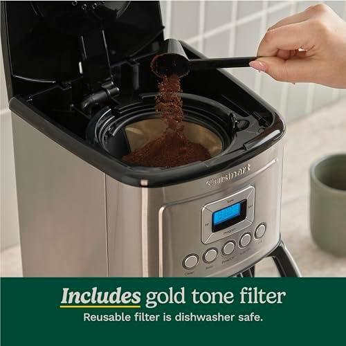 Cuisinart 12-Cup Coffee Maker, Programmable PerfecTemp Thermal Carafe Coffee Machine with 1-4 Cup Setting, Brew Strength Control and Brew Pause, Stainless Steel, DCC-3400NAS, Silver — view 8