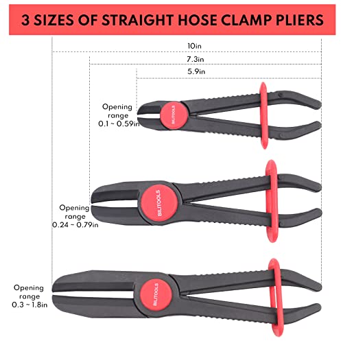 Bilitools Plastic Hose Clamp Pliers Pinch Off Pliers Straight & 90° Angled For Flexible Hoses Brake Hoses Etc #TOP2