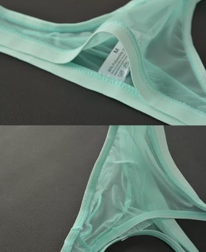 Men Underwear T-Back Thong Breathable Mesh Lingerie Panties See Through Briefs Underpants4
