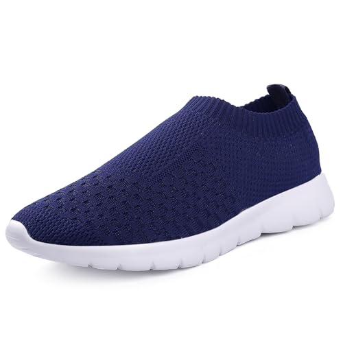 Image of Kraasa Men's Slip on Walking Shoes Ultra Light Breathable Non Slip Running Shoes Casual Fashion Sneakers Mesh Workout Sports