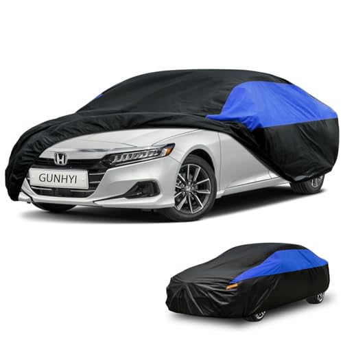 Image of GUNHYI Honda Car Cover Custom Fit Honda Accord Waterproof All Weather, Lightweight Full Exterior Cover for Automobiles Outdoor Sun UV Rain Dust Snow Wind Protection.