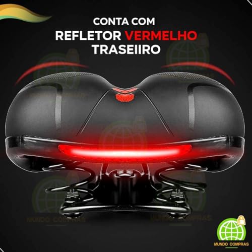 Selim Banco Bicicleta Confort Gel Tech Vazado Bike Ciclismo Mundo Compras