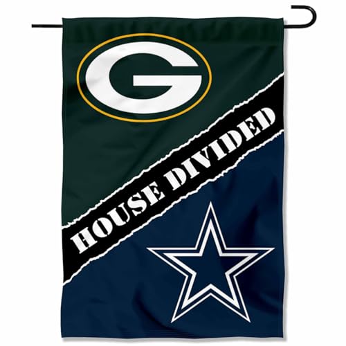 House Divided Packers and Cowboys Double Sided Garden Flag