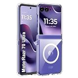 Fitudoos Cover per Motorola Razr 70 Ultra/60 Ultra, Compatibile Con MagSafe, Custodia protettiva antiurto per cellulare, anti-ingiallimento, anti-olio e anti-graffio Cover - Trasparente