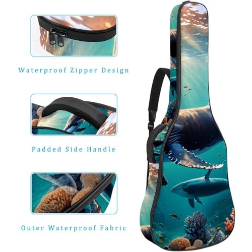Sac pour guitare acoustique imperméable housse multicolore 41 pouces
