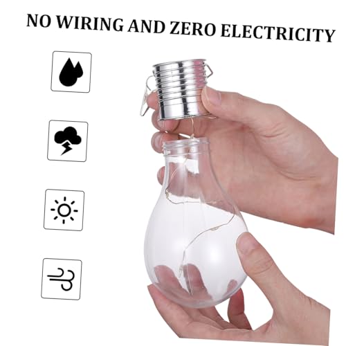4 Bombillas solares LED colgantes para exterior miniatura 4