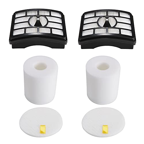 2 Hepa Filter + 2 Foam Flet Filter Kit For Shark Rotator Pro Lift-Away Nv500 Nv501 Nv505 Nv552 Hepa Filter & Foam Filter Kit, Part # Xfh500 & Xff500 #TOP24