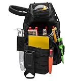 The Diamondback Miter X Pouch (Right-Side Attachment) - Durable & Lightweight Carpenter Tool Belt Pouch - Tool Belt Accessory Includes 3 Pockets, 10 Slots & 2 Attachment Systems (16', 10.5', 5')